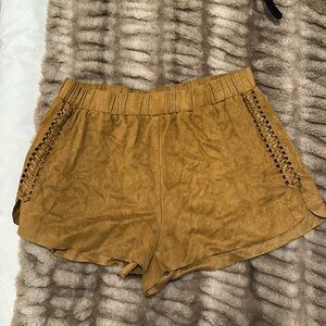 REHAB Suede Shorts